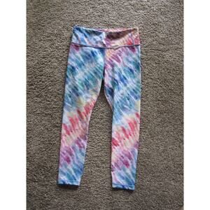 Athleta Love Proudly 7/8 tight Leggings Rainbow Color Workout Size Medium Womans